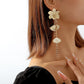 E1129ZA Design sense flower three-dimensional long earrings niche fairy claw chain rhinestone flower earrings