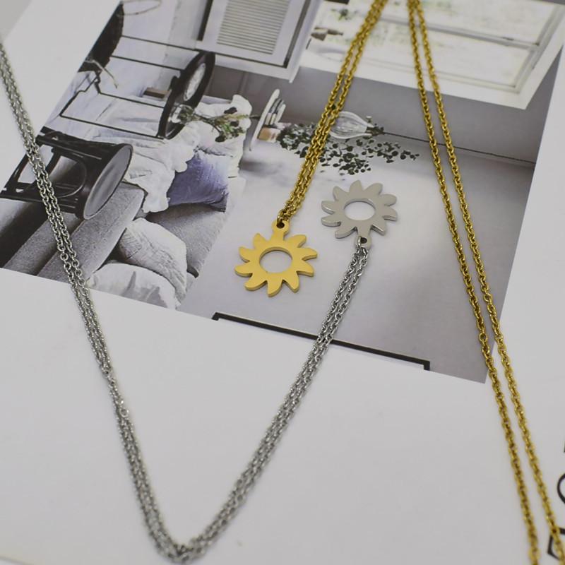 accessories sun flower necklace women sunflower pendant