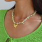 N9967 Net Red Necklace Female Xiaoxiang Retro Contrast Color Collarbone Necklace Imitation Pearl Butterfly Beaded Necklace
