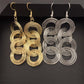 Indian Grid Jewelry Chain Ring Circle Tassel Lady Earrings Earrings