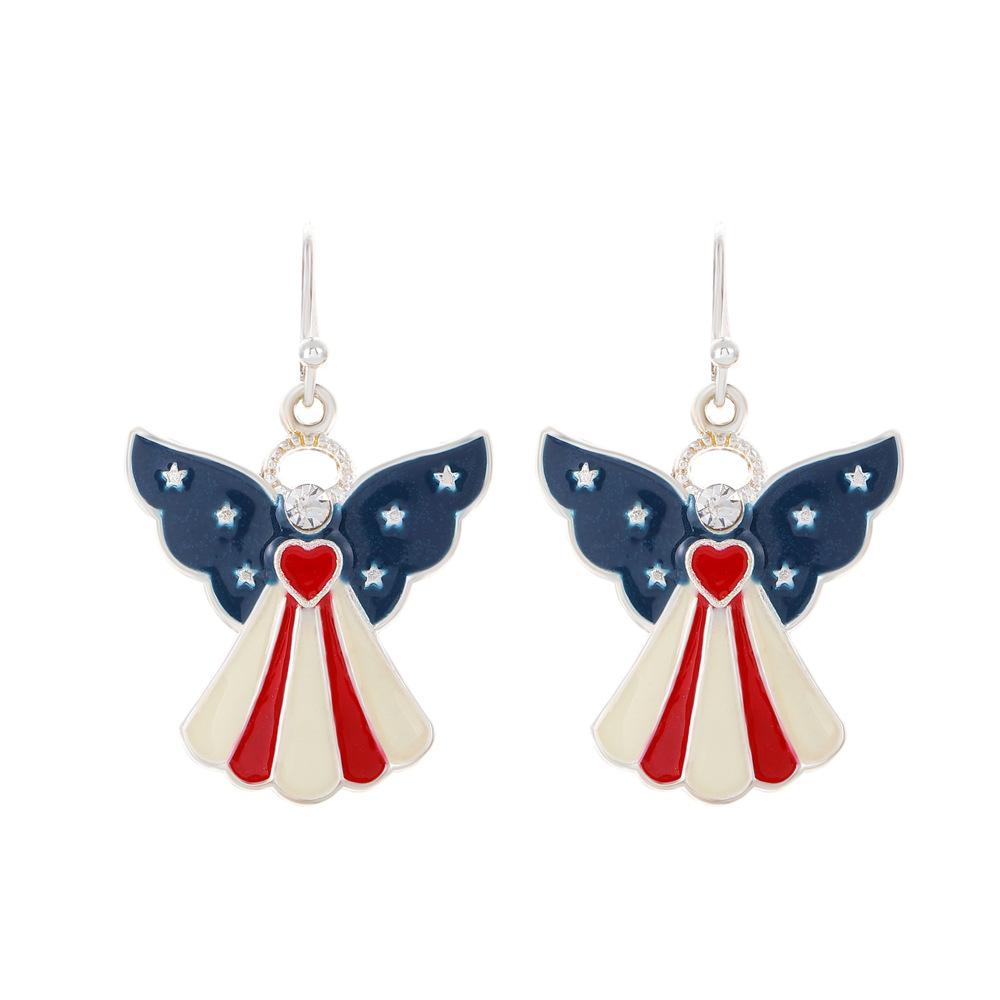 American independent column earrings ins simple peace dove butterfly wing earrings bell star earrings