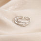 Hollow butterfly full diamond copper micro-inlaid open ring ladies light luxury niche design simple and beautiful ring