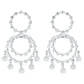 E11228 Exaggerated Multilayer Circle Earrings ZA Rhinestone Tassel Geometric Earrings Creative Retro Earrings