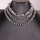 Jewelry autumn creative aluminum chain suit necklace personality exaggerated trendy women's suit necklace