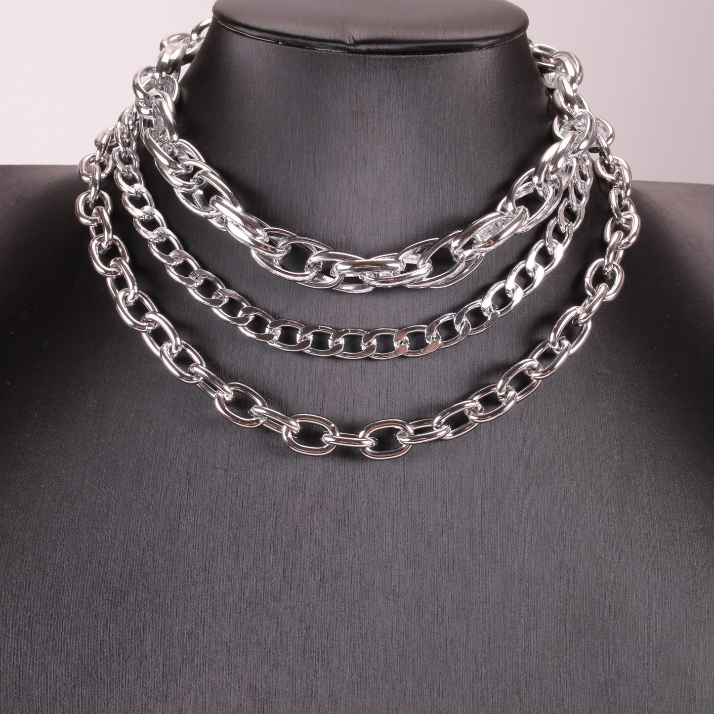 Jewelry autumn creative aluminum chain suit necklace personality exaggerated trendy women's suit necklace