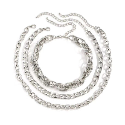 Jewelry autumn creative aluminum chain suit necklace personality exaggerated trendy women's suit necklace