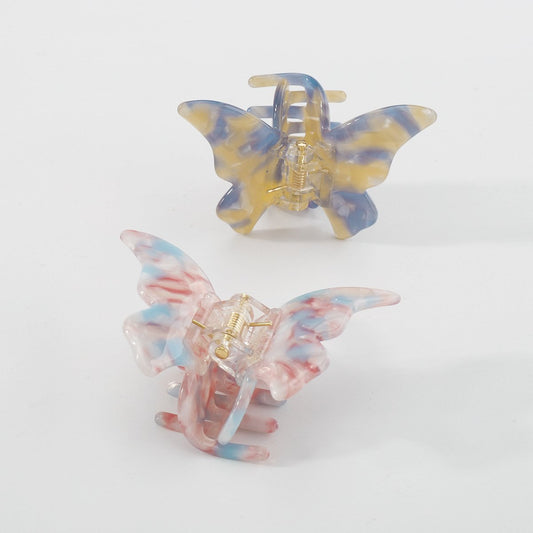 F4391 Colorful Fairy Temperament Butterfly Hairpin Acetic Acid Plate Sweet and Colorful Lazy Fashion Shark Clip