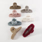 F4965 personality temperament sweet plush velvet clip mohair girl heart cute and elegant autumn and winter shark clip