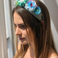 F3124 Temperament Creative Fabric Hair Accessories Fashion Diamond Sequin Flower Headband Internet Celebrity Headwear