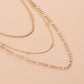 Jewelry multi-element temperament round bead snake bone necklace punk multi-layer fashion metal chain necklace