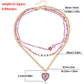 Jewelry Bohemian multi-layer color rice bead letters dripping oil painted love necklace female choker