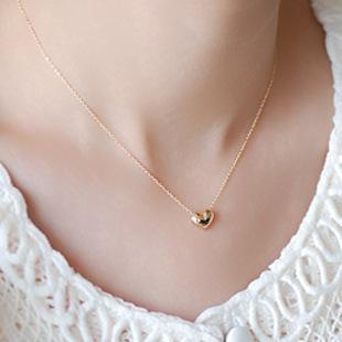 Jewelry Fashion Elegant Sweet Cute Short Gold Heart Necklace Necklace Clavicle Chain Female