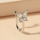 Butterfly Non-Perforated Nose Clip Nose Ring Retro Fashion Copper Inlaid Zircon U-shaped Nose Nail Piercing Jewelry for Women