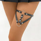 C256 Jewelry Harajuku Exaggerated Leather Leg Ring Trendy Cool Street Dance Night Hip Hop Personality Leg Decoration