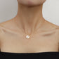 Jewelry fashion half sun high-end mother-of-pearl pendant necklace women's sweater chain light luxury all-match necklace