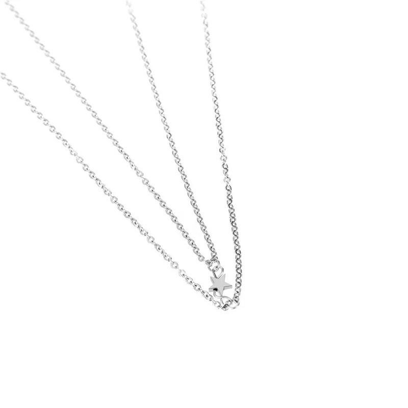 Fashion Alloy Inlaid Pentagram Pendant Simple Sexy Body Chain Women