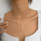 N9516 Simple niche necklace chain tassel design sense single-layer necklace personality long geometric necklace