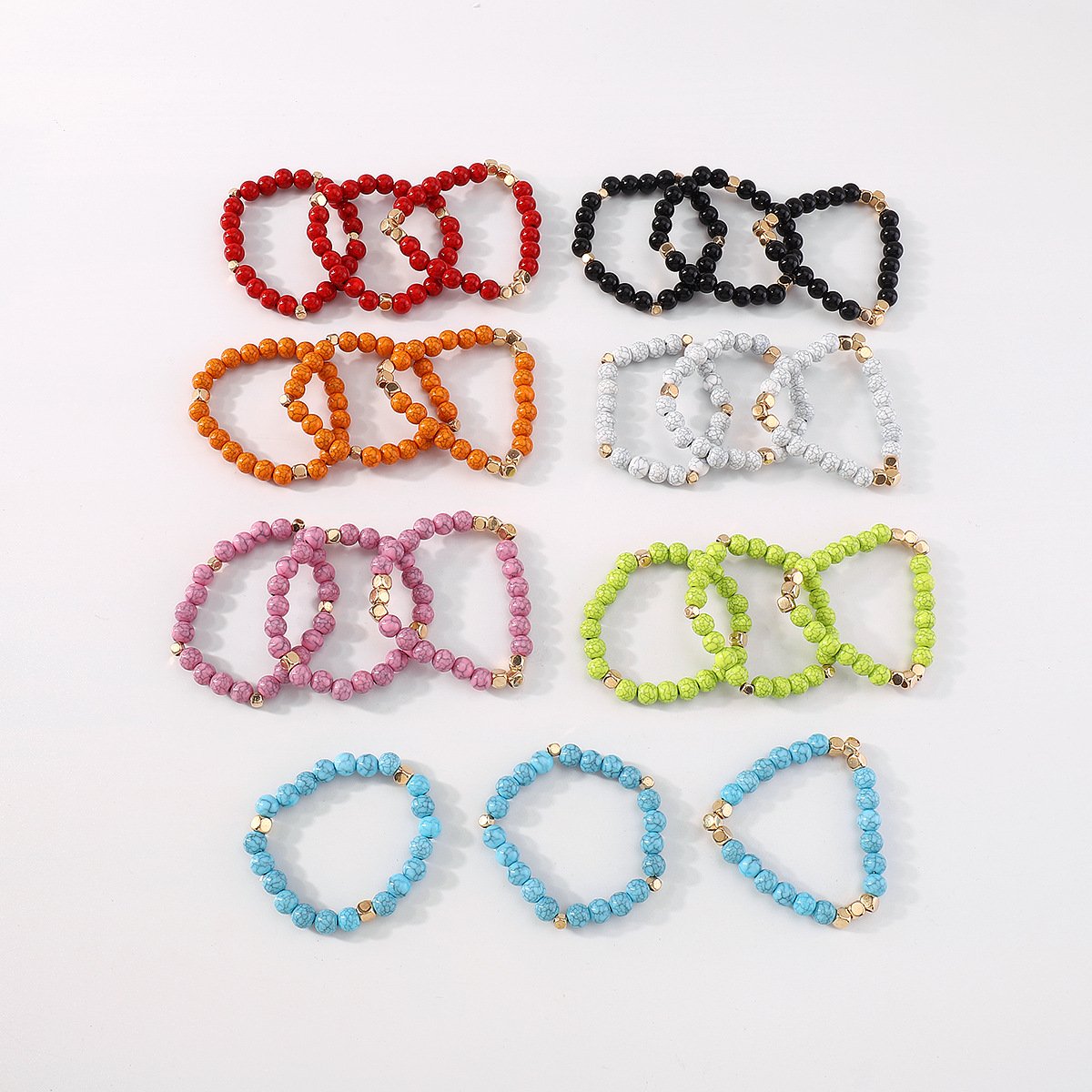 B1614 Holiday leisure beaded bracelet Bohemian ethnic bracelet colorful geometric niche jewelry