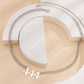 Simple and indifferent metal chain letter pendant hip-hop punk necklace female all-match niche clavicle chain