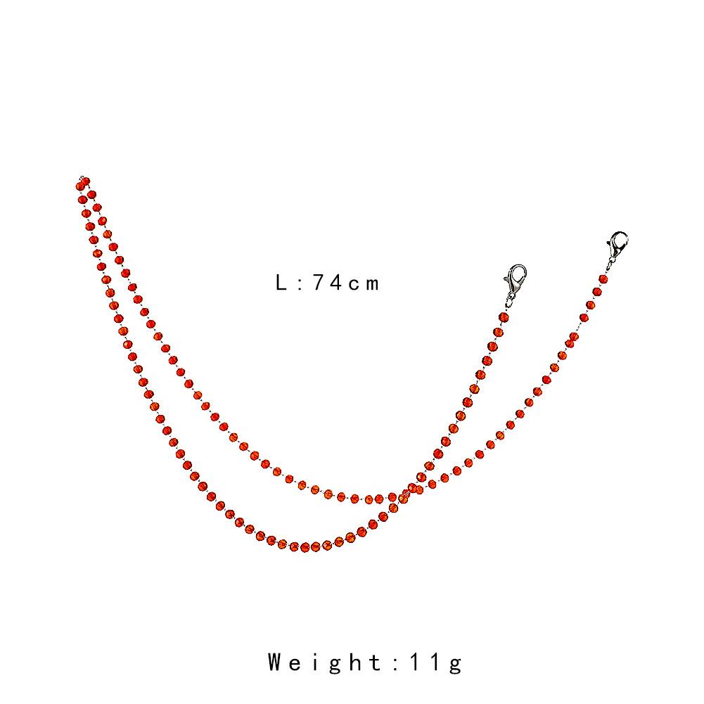 Mask anti-lost hanging chain fashion glossy crystal ball handmade chain mask lanyard glasses chain multi-purpose