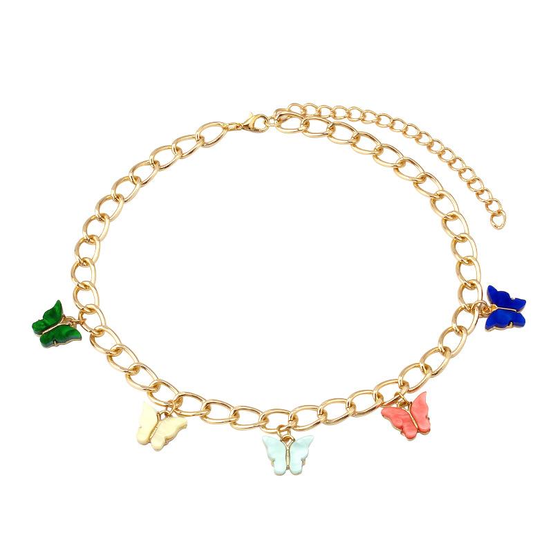 Jewelry Metal Chain Butterfly Necklace Exaggerated Butterfly Pendant Fashion Versatile Clavicle Chain
