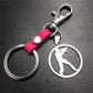 Anime game CSGO anti-terrorist stainless steel pendant leather key chain pendant multi-color optional