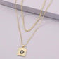 N838 fashion cold texture alloy necklace female simple trend hair geometric letter collarbone chain