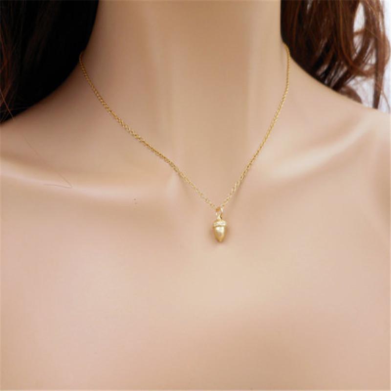 Accessories Necklace Female Simple Fresh Literary Three-dimensional Small Pine Cone Clavicle Chain Necklace Pendant
