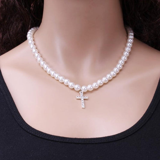 Pearl Necklace Men Hip Hop Women Trendy Fashion Pendant Jewelry Pearl Necklace