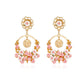 Exaggerated pastoral earrings female retro large circle flower earrings beautiful small fresh baroque earrings