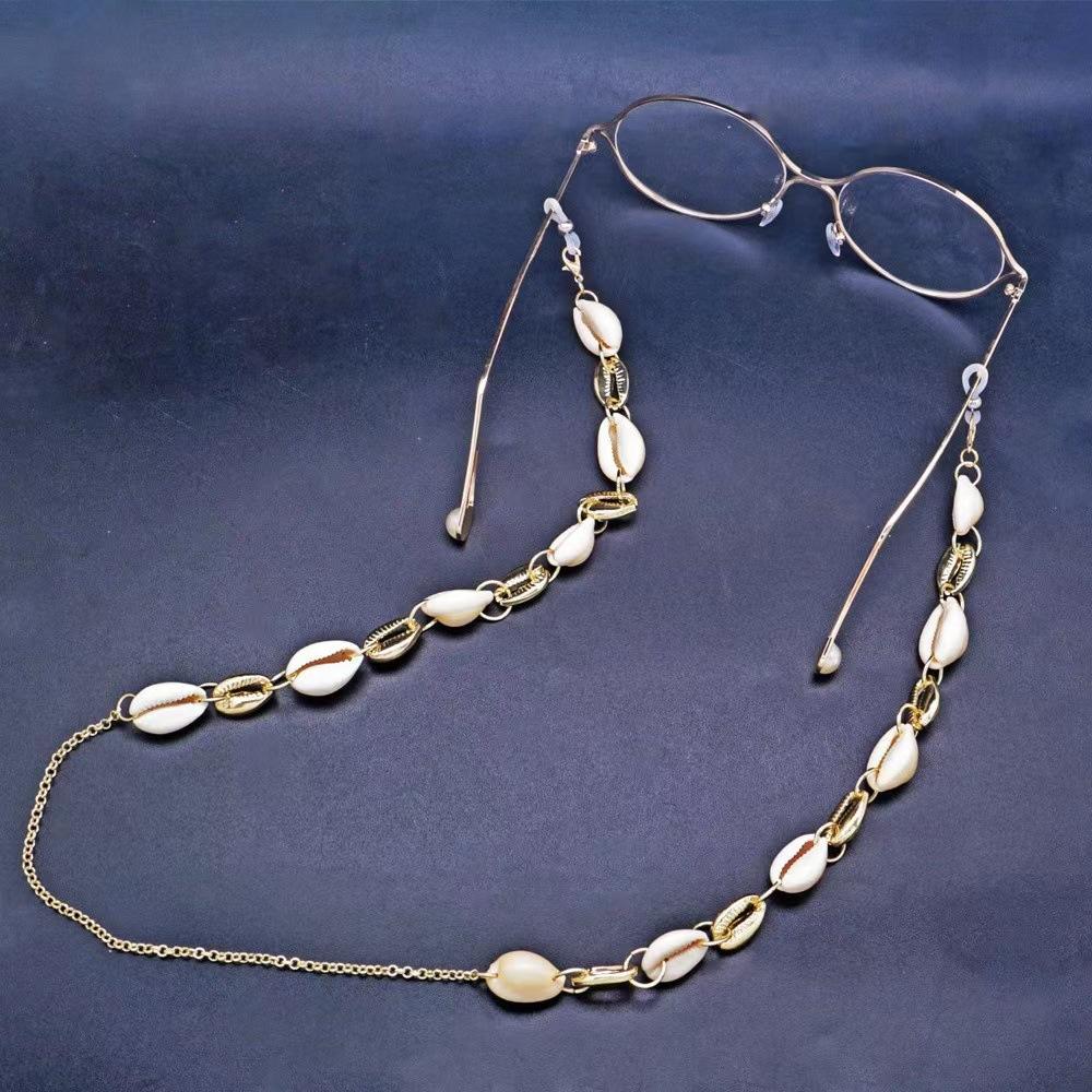Glasses accessories gold shell glasses chain non-slip glasses lanyard dual-purpose mask chain hanging neck necklace
