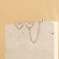 Jewelry simple personality chain earrings ear bone clip cold geometric love niche earrings