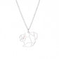 Necklace Cute Hollow Squirrel Necklace Female Geometric Stitching Personality Animal Pendant Clavicle Chain
