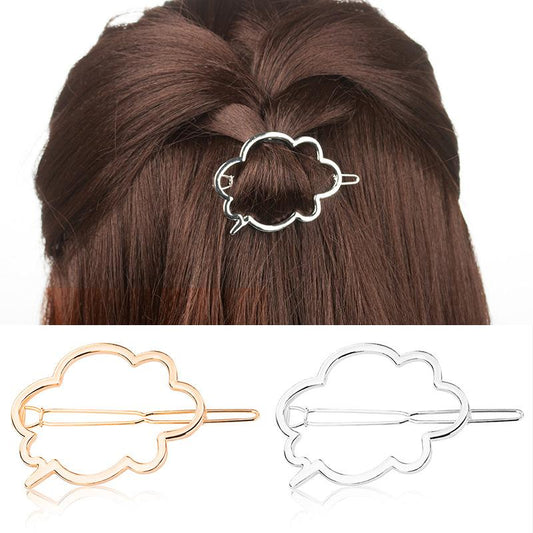 Cloud Hollow Glossy Hair Clip Side Clip Cartoon Hair Accessories