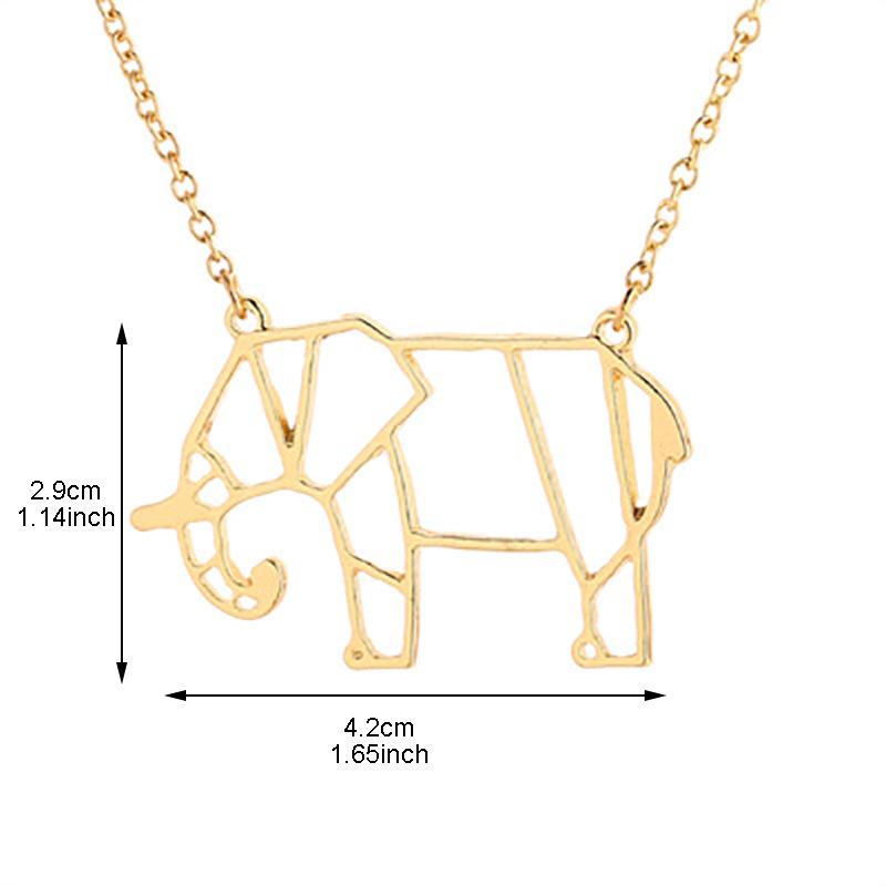 Popular Jewelry Hollow Elephant Necklace Female Lucky Mascot Pendant Neck Jewelry