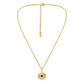 Retro Delicate Independent Design Ladies Fashion Simple Stainless Steel Gold Retro Eyes Sun Choker Necklace