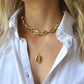 Jewelry Bohemian Alloy Shell Necklace Female Ethnic Multilayer Necklace Clavicle Chain