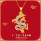 New Year Popular Jewelry Classic Diamond Golden Dragon Pendant Domineering Chinese Dragon Sweater Chain Zodiac Flying Dragon Necklace