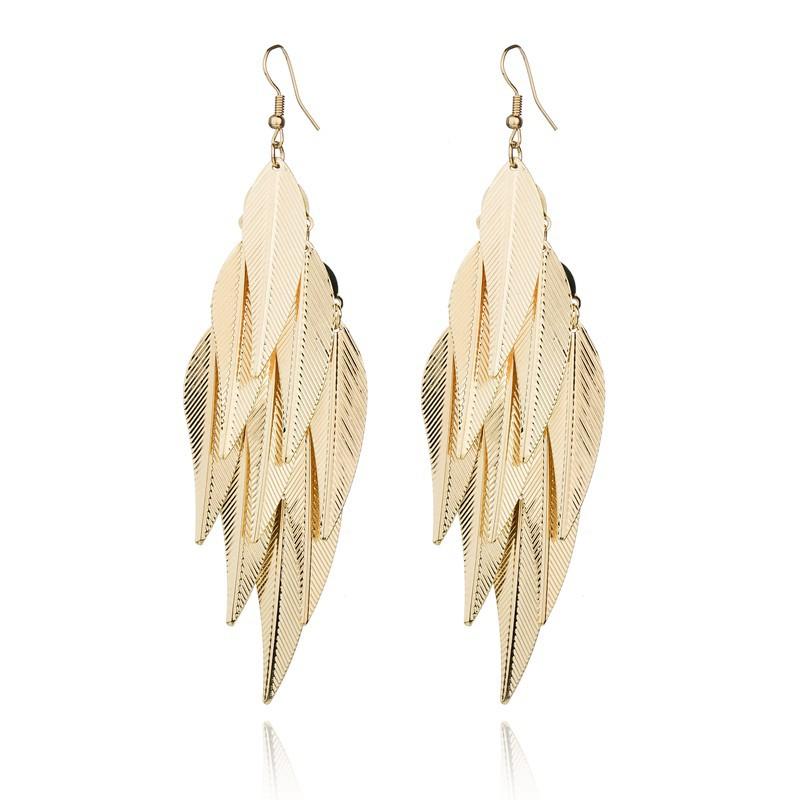 Trendy Fashion Earrings Fashion Retro Multi-Layered Willow Frosted Earrings