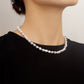 Jewelry Broken Silver Few Two Imitation Pearl Triangle Necklace Necklace Women's Sparkling Simple Necklace