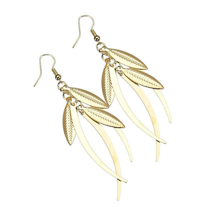 Vintage earringsCreative alloy leaf earringsPersonalized earrings