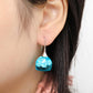 etsy blue sky and white clouds transparent geometric round resin earrings earrings female long ear hook jewelry