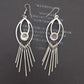 Metal Tassel Strip Imitation Zircon Earrings Ladies Indian Ethnic Fashion Jewelry