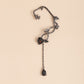 Jewelry personality street shot single vine water drop imitation crystal ear hanging retro rose ear clip earrings