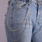 Metal Double Pants Chain Personality Waist Chain Punk Rock Body Chain Night Accessories Waist Chain