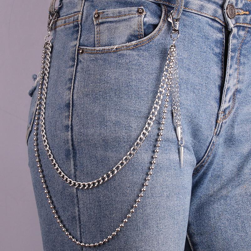 Metal Double Pants Chain Personality Waist Chain Punk Rock Body Chain Night Accessories Waist Chain