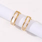 E8437 Minority Geometric Indifferent Earrings Women's Simple Brass Color Preserving Personality Commuting Earrings Earrings