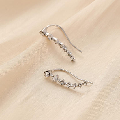 Classic fashion minimalist niche design ladies alloy seven diamond starry zircon earrings earrings