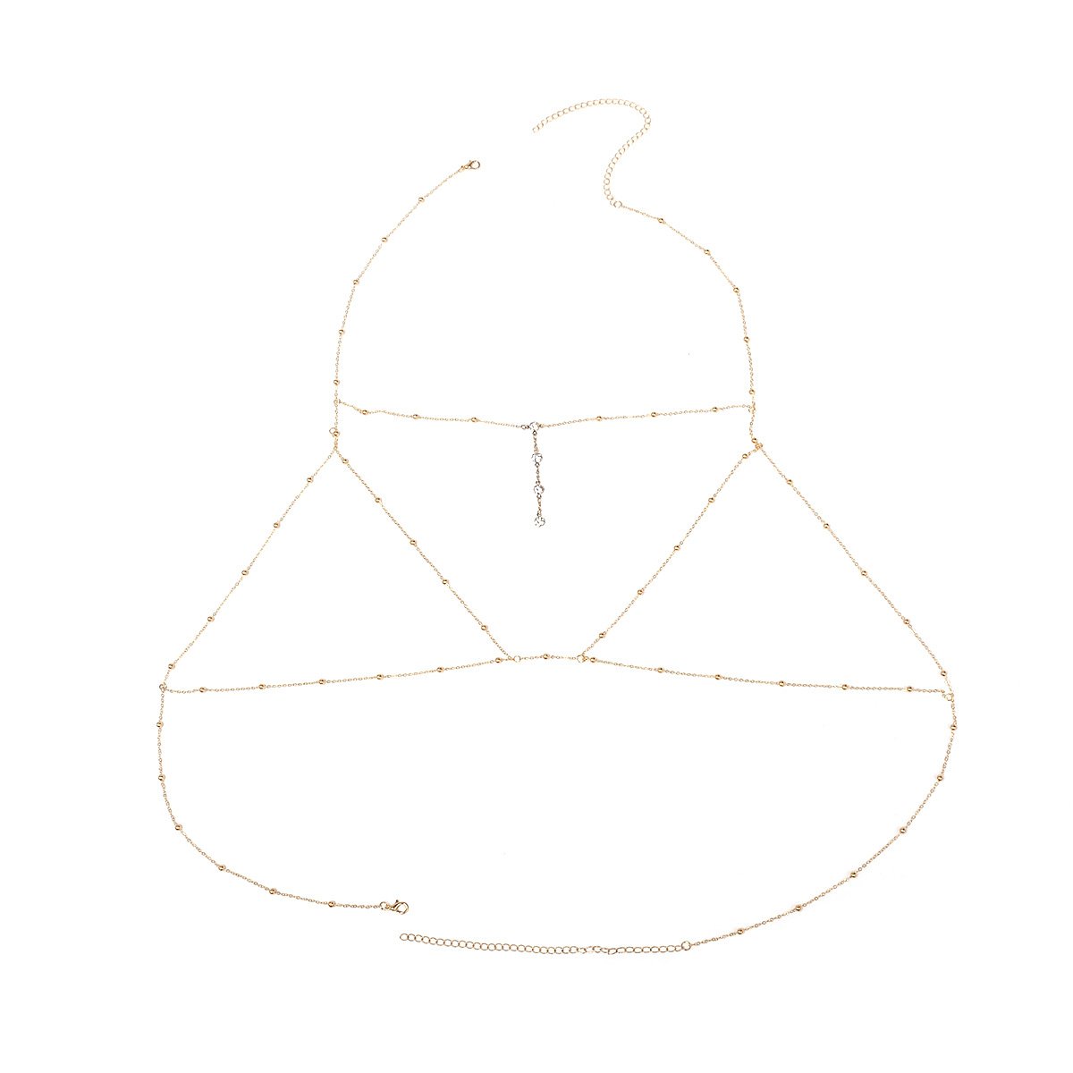 Sexy Exaggerated Beach Body Dress Chain Diamond Necklace Necklace Flash Diamond Pendant Tassel Necklace Chest Chain