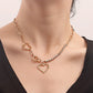 Jewelry Hip Hop Geometric Sweet Cool Heart Single Layer Necklace Personality Claw Diamond Mix and Match Fashion Necklace